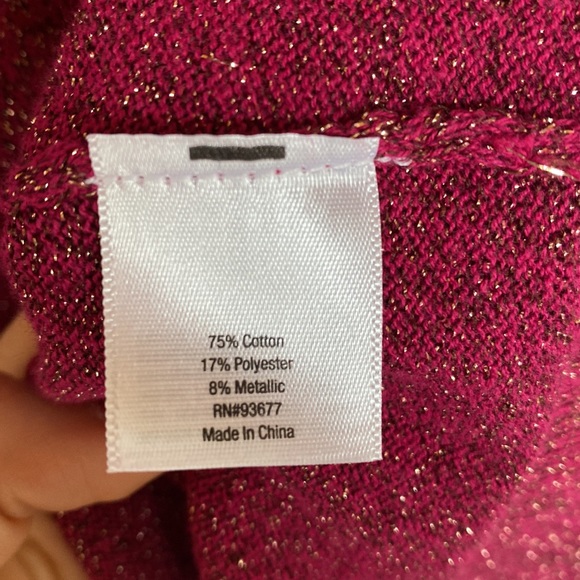 A New Approach a.n.a Size Petite Medium Pink Sparkly Sweater - Picture 4 of 17